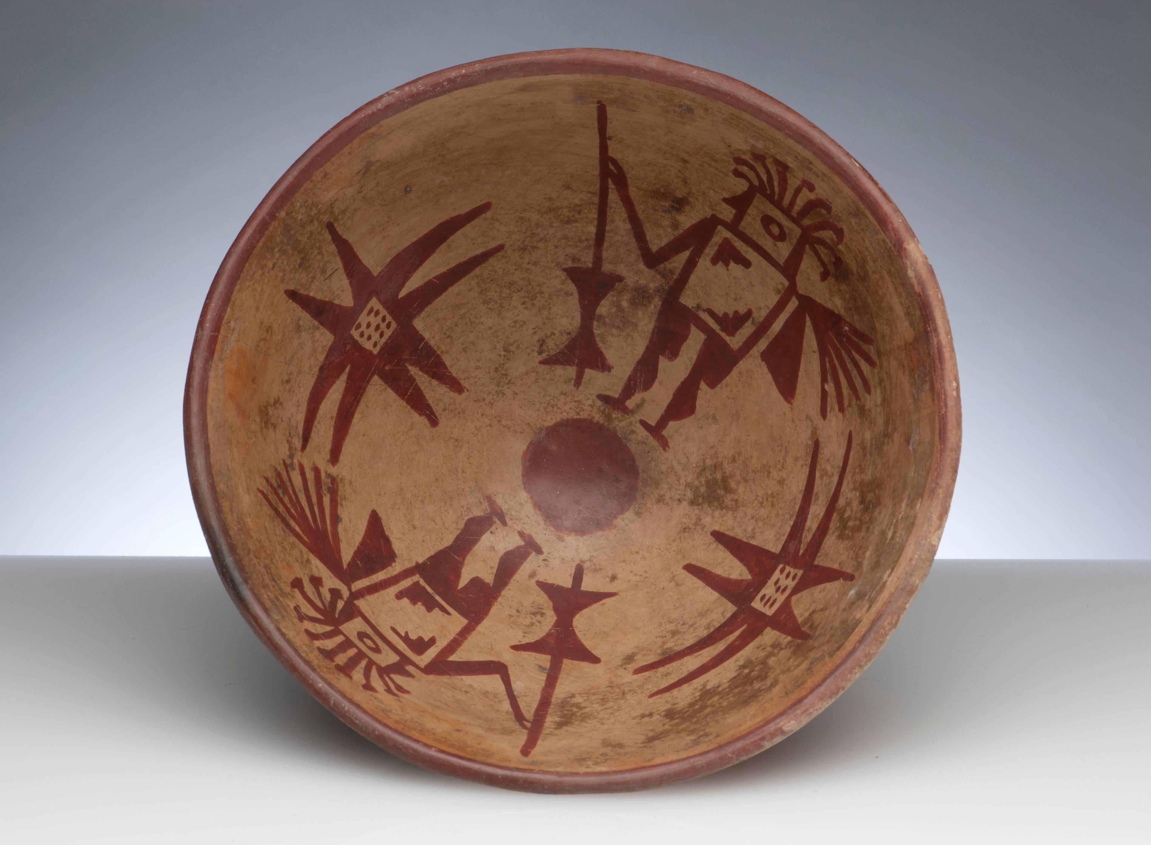 Colombian Pre-Columbian Narino Warrior Bowl