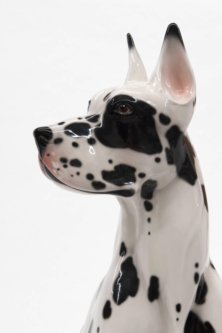 Ceramic Great Dane Dog Sculpture at 1stDibs ceramic great dane statue