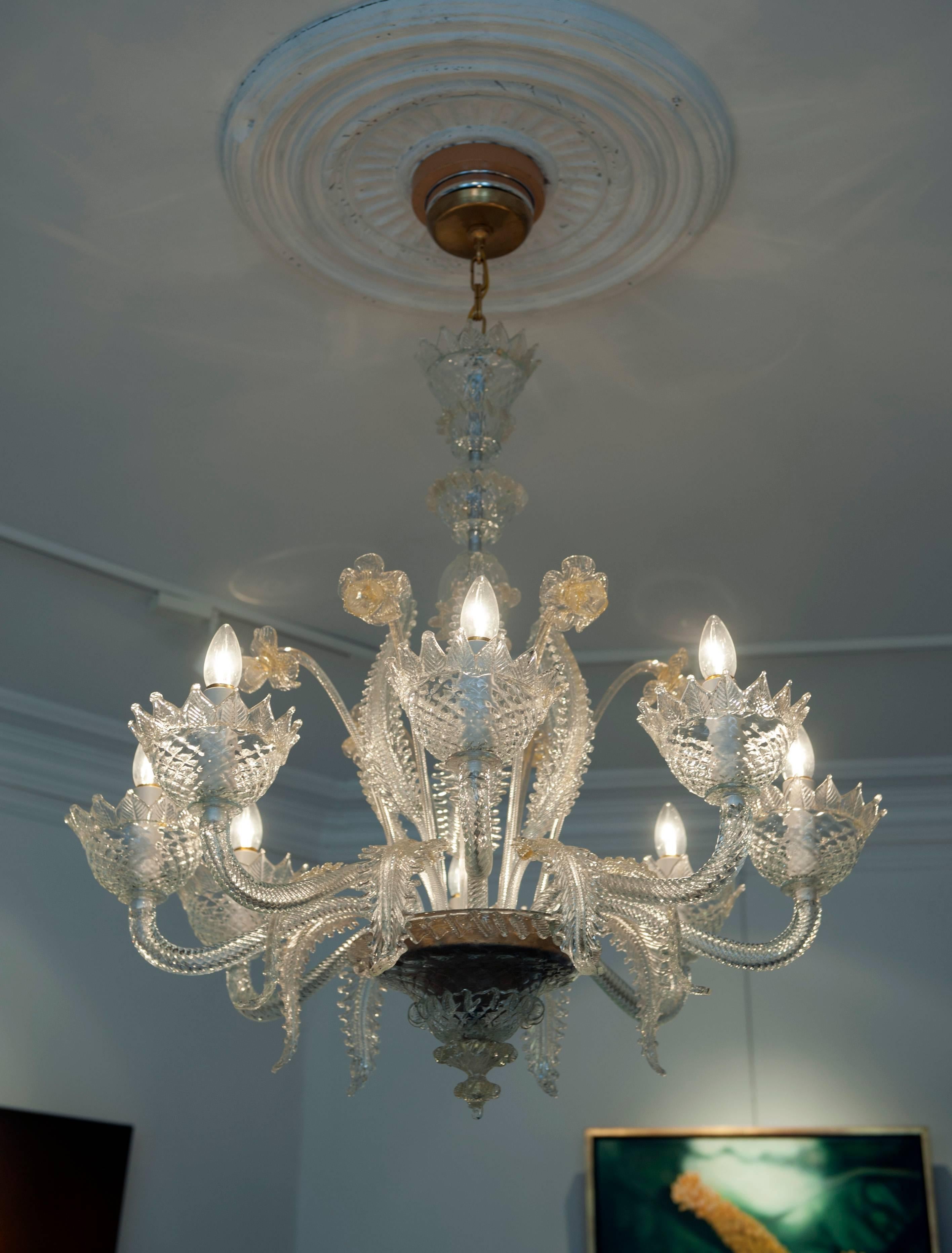 vintage italian murano glass chandelier