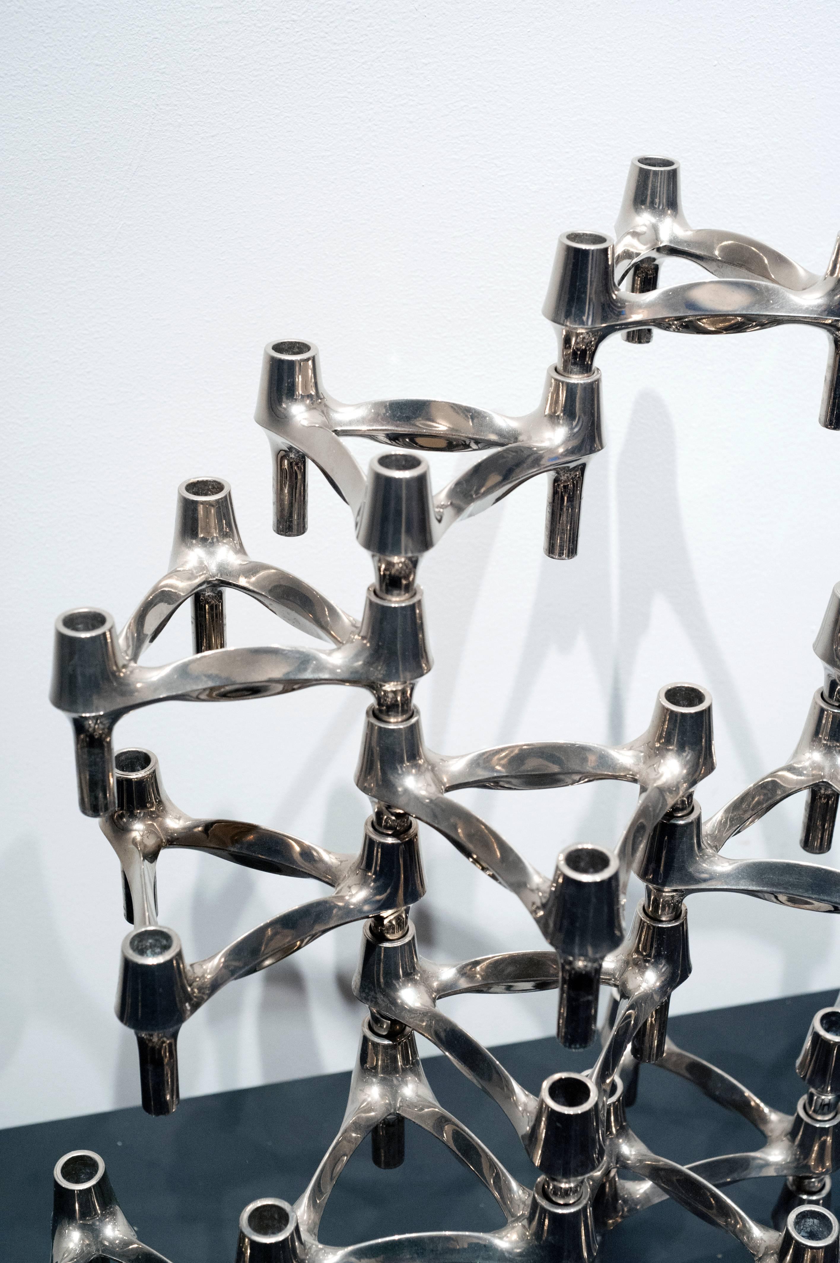 25 Piece Stacking Nagel Candleholders Modern Kinetic Sculpture 2