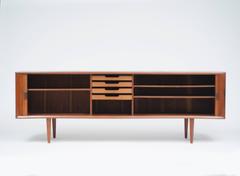 Danish Modern Teak Sideboard with Tambour Doors by Sven Aage Larsen