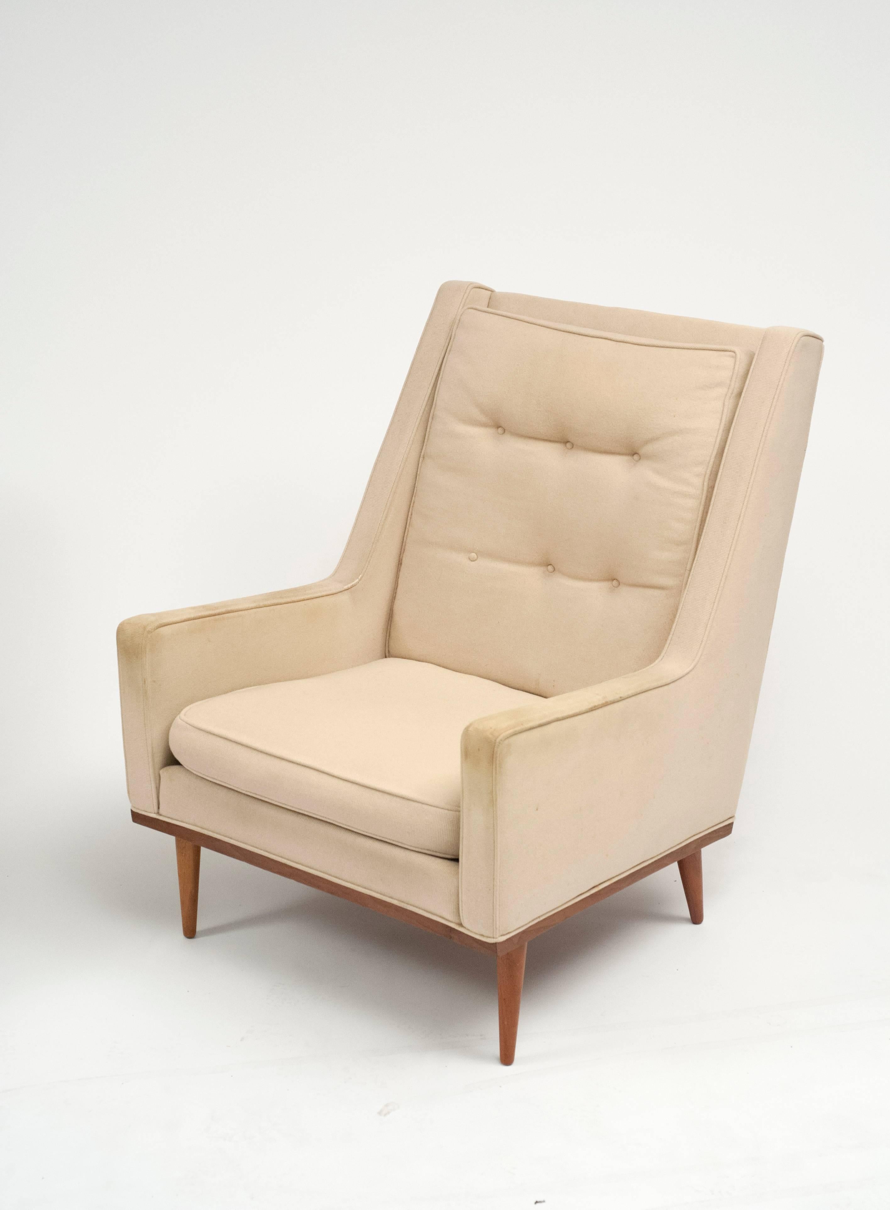 Upholstery Milo Baughman for Thayer Coggin James Inc. Pair of Lounge Chairs