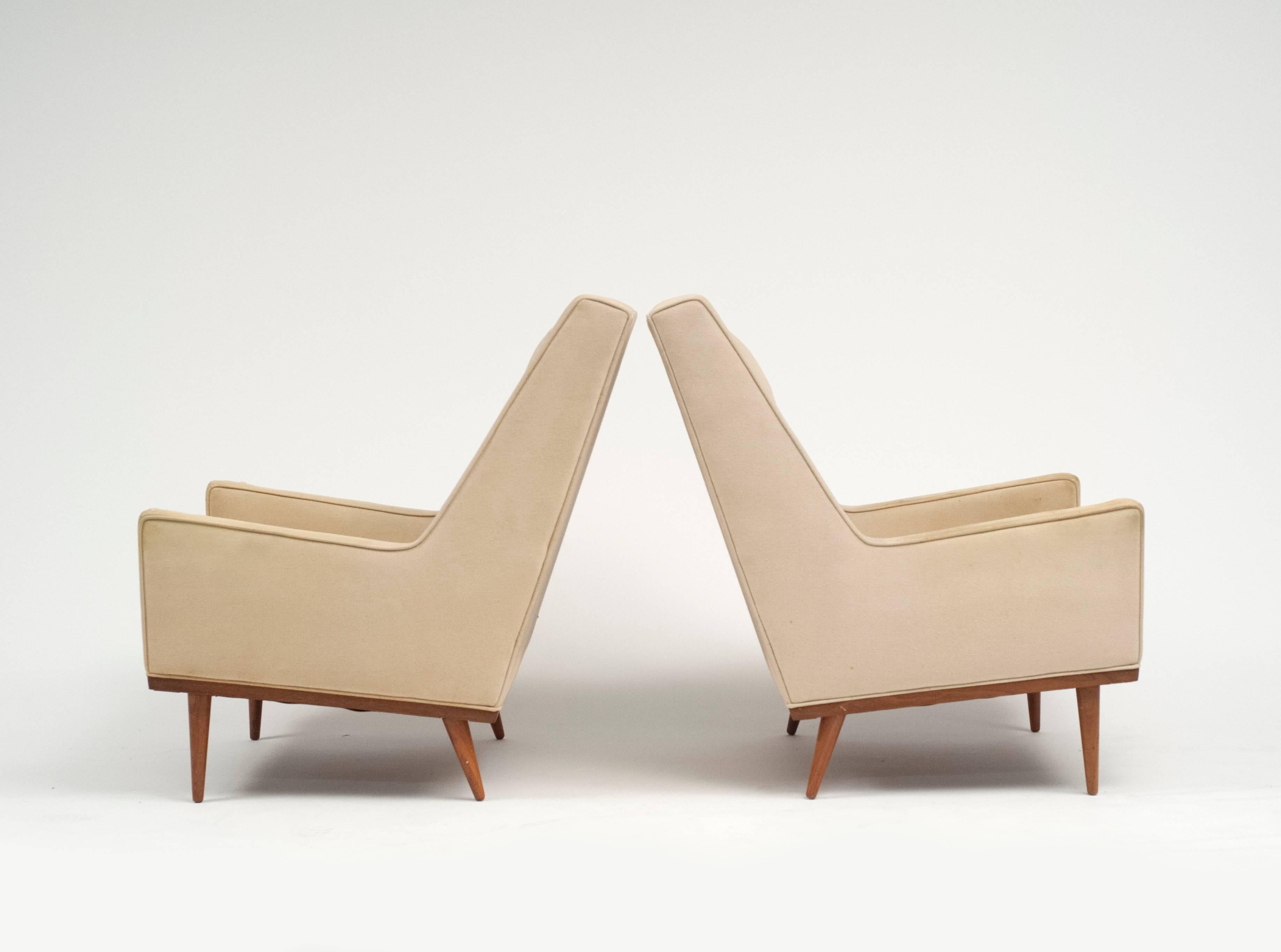 American Milo Baughman for Thayer Coggin James Inc. Pair of Lounge Chairs