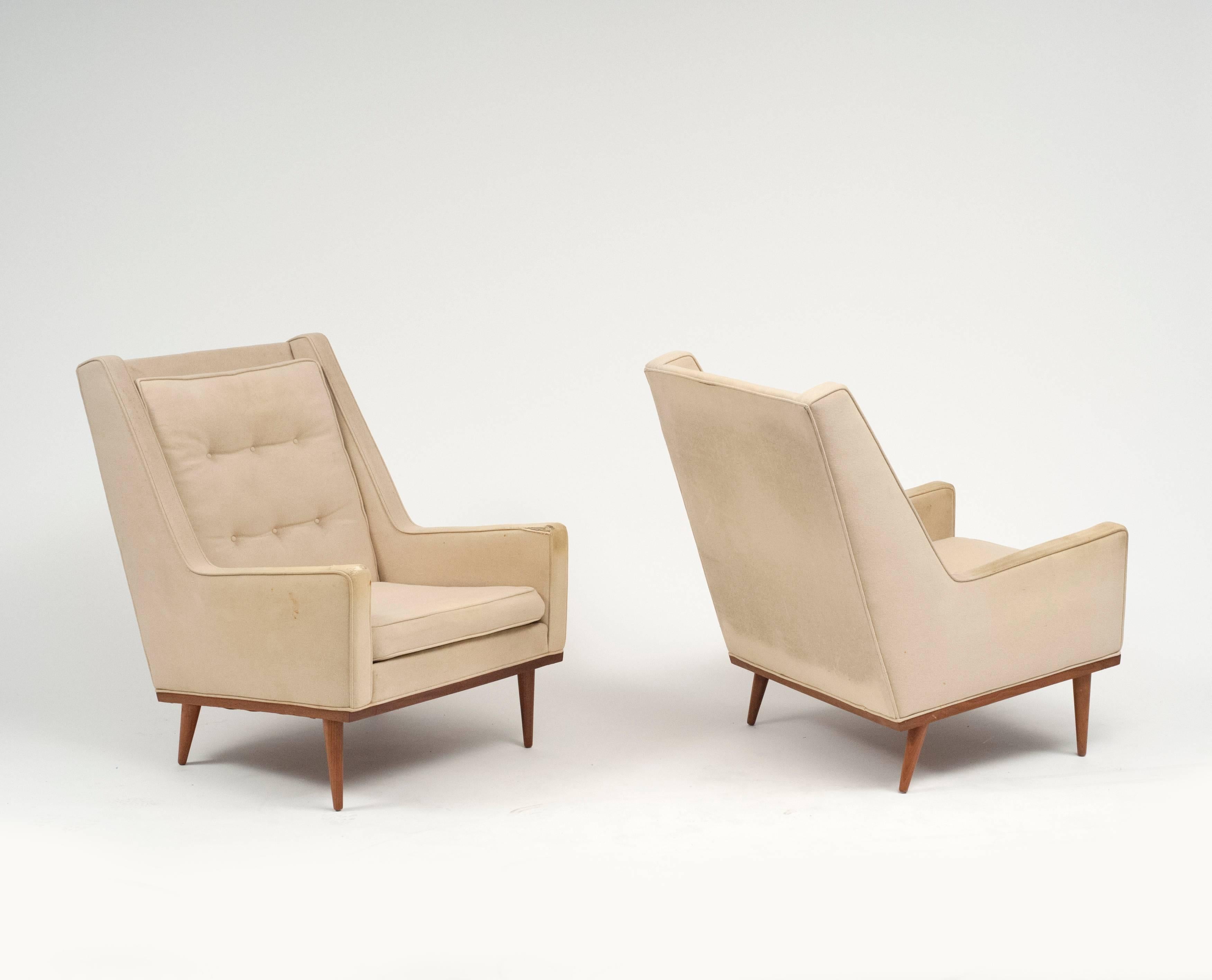 Milo Baughman for Thayer Coggin James Inc. Pair of Lounge Chairs In Good Condition In Washington, DC