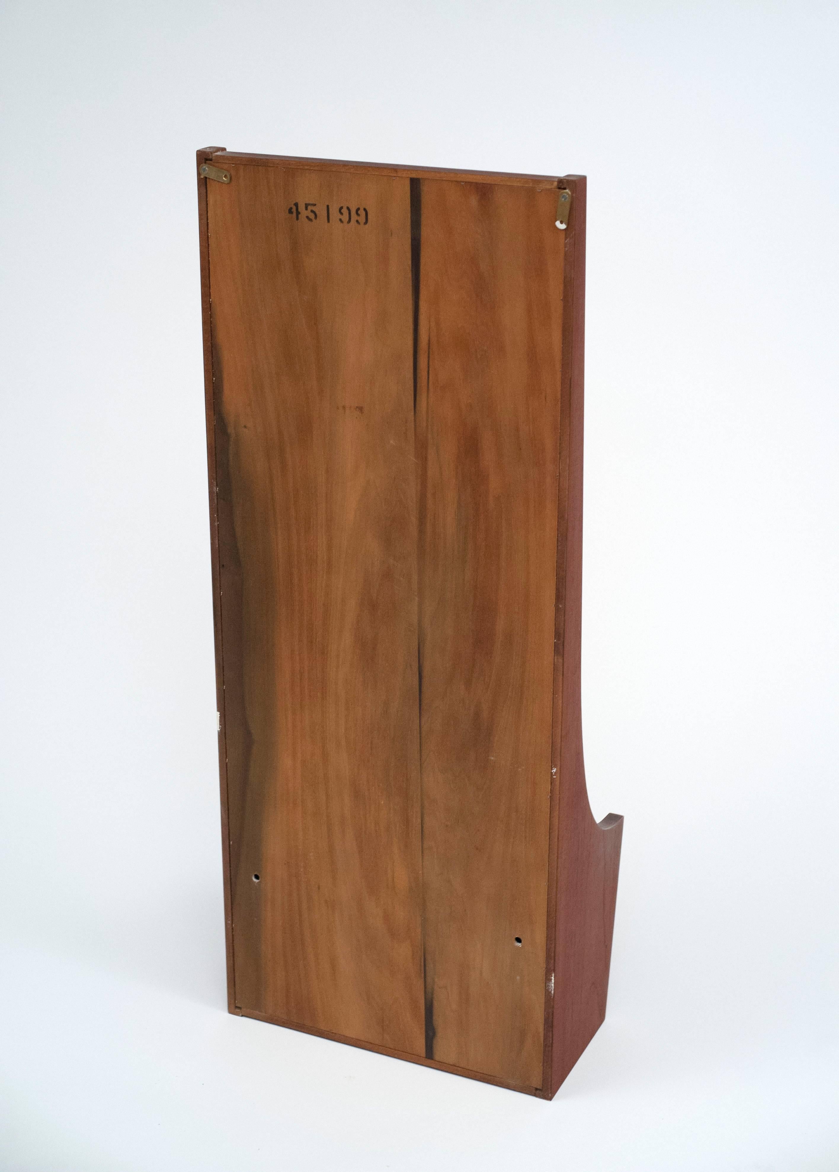American Mid-Century Modern Entryway Mirror with Shelf and Cabinet
