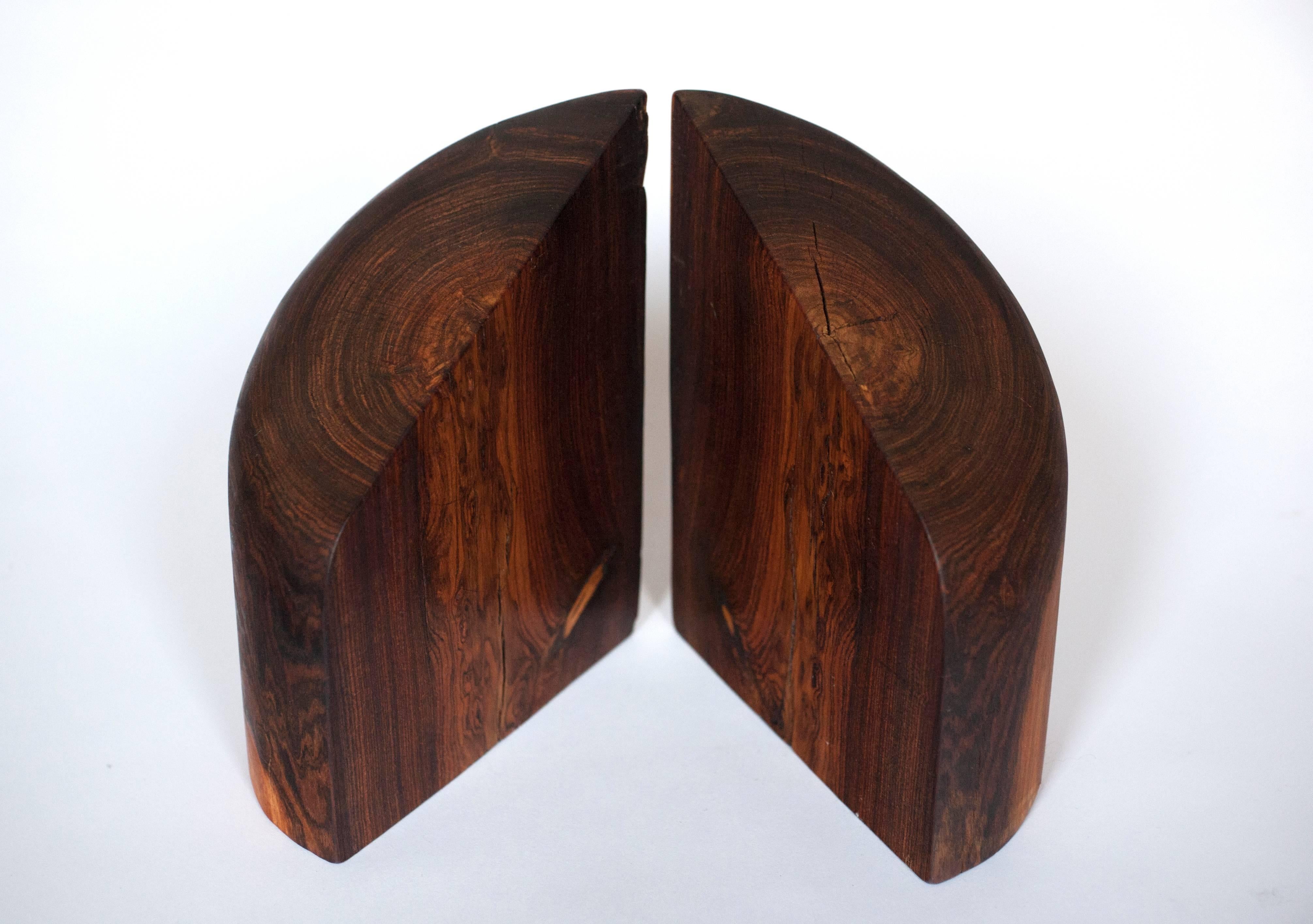 Mid-Century Modern Don Shoemaker Rosewood Bookends
