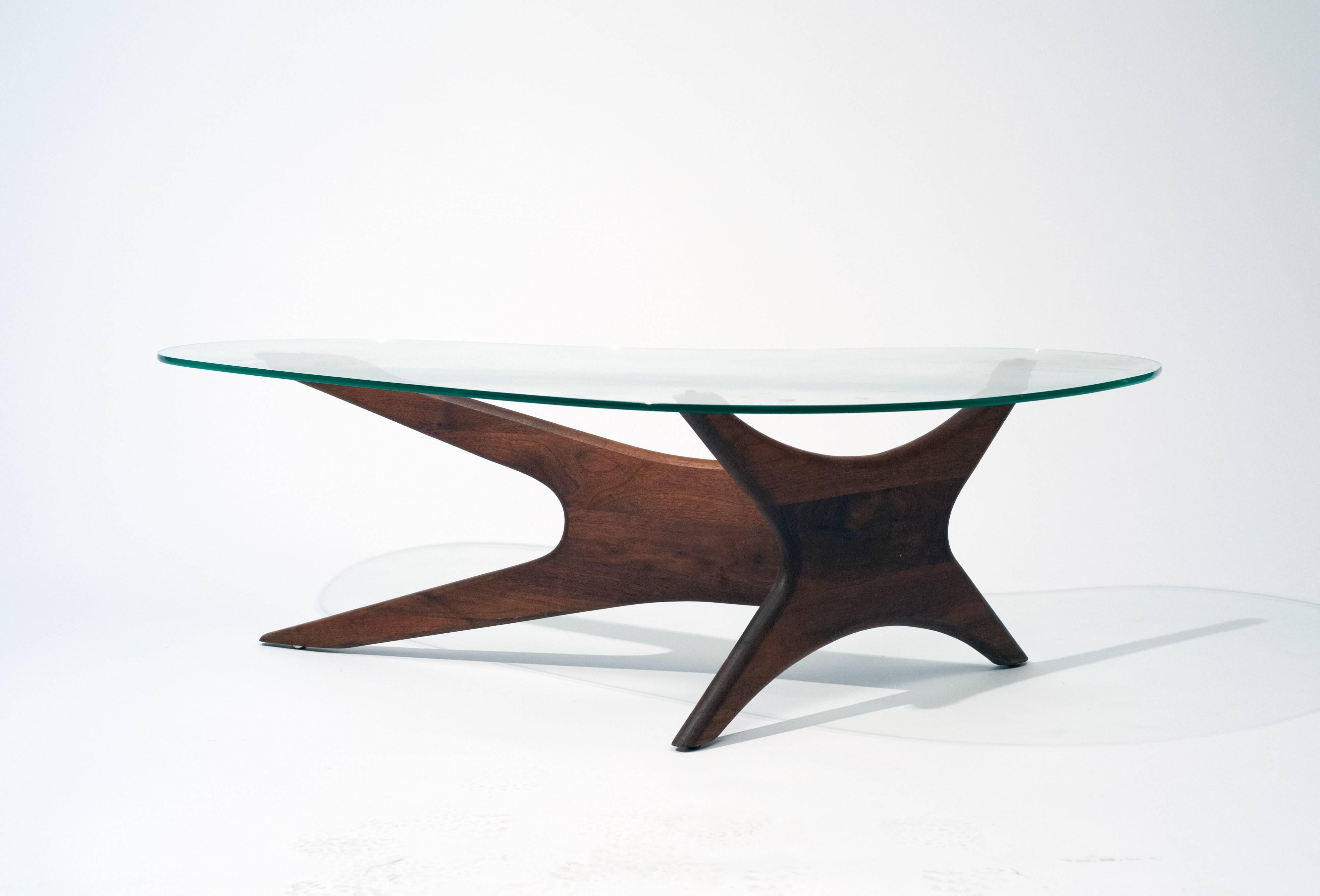 Classic modern kidney shaped coffee table by Adrian Pearsall.