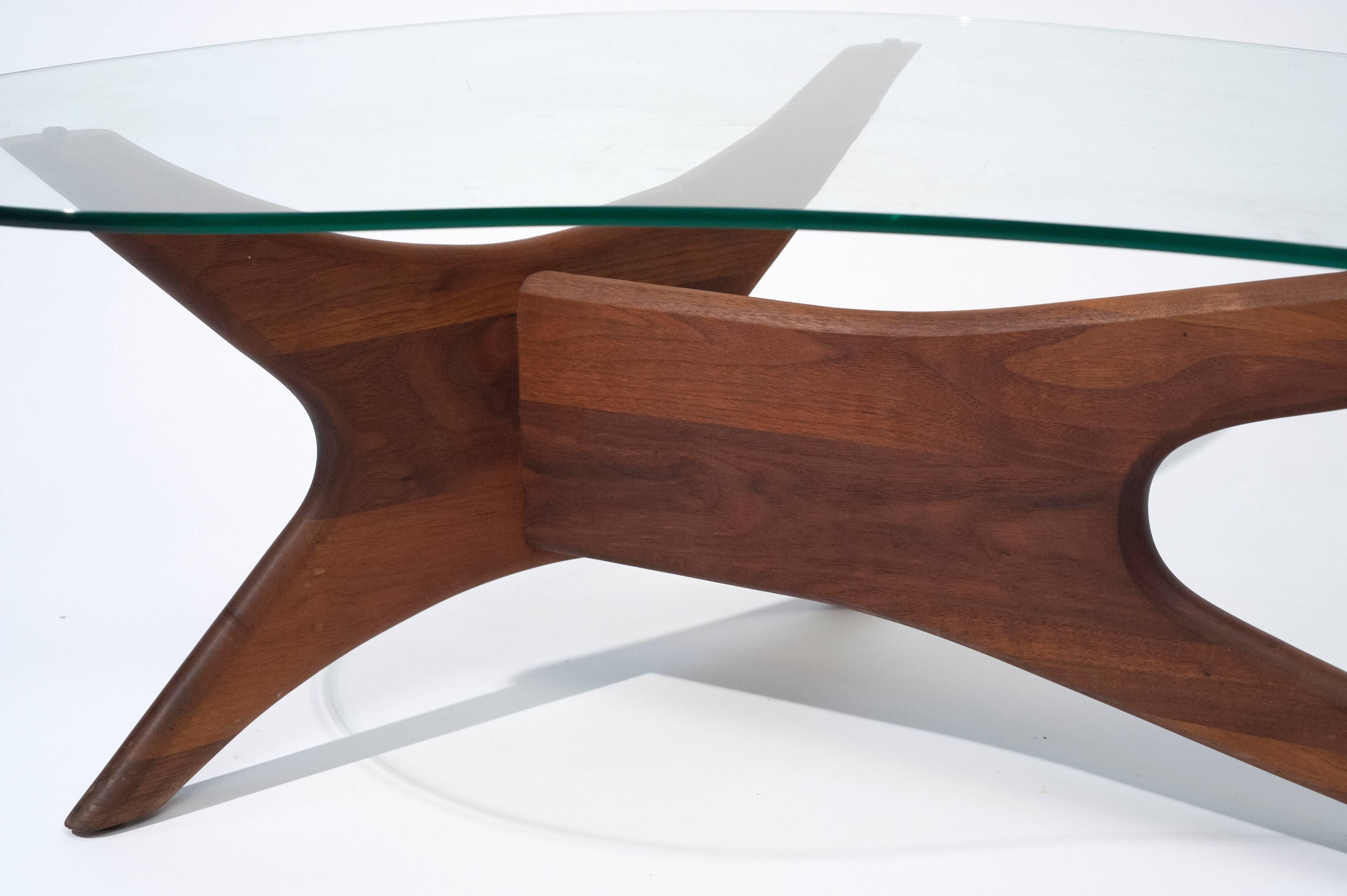 American Adrian Pearsall Biomorphic Kidney Shaped Coffee Table