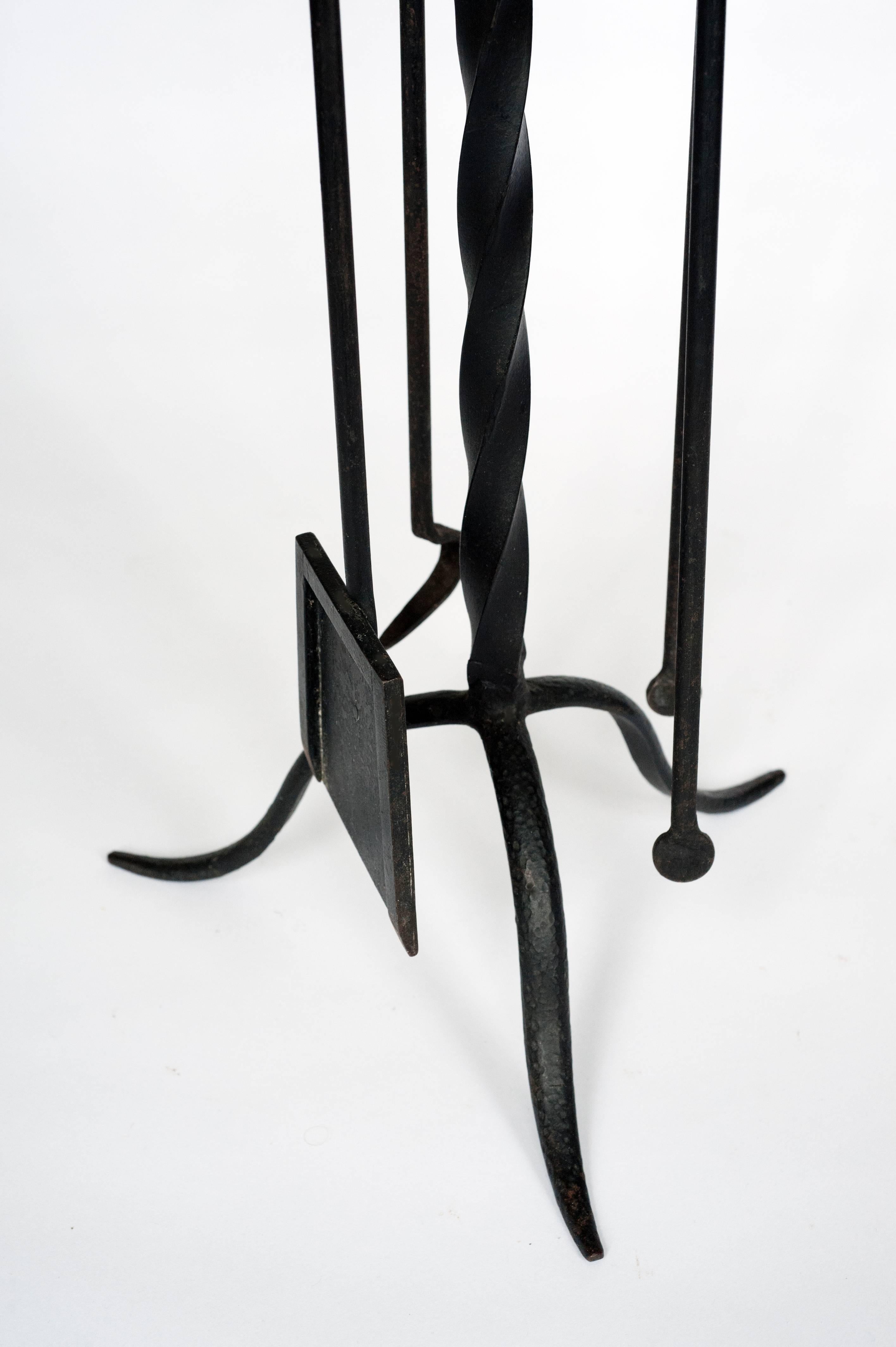Handmade Wrought Iron Fireplace Tools 4