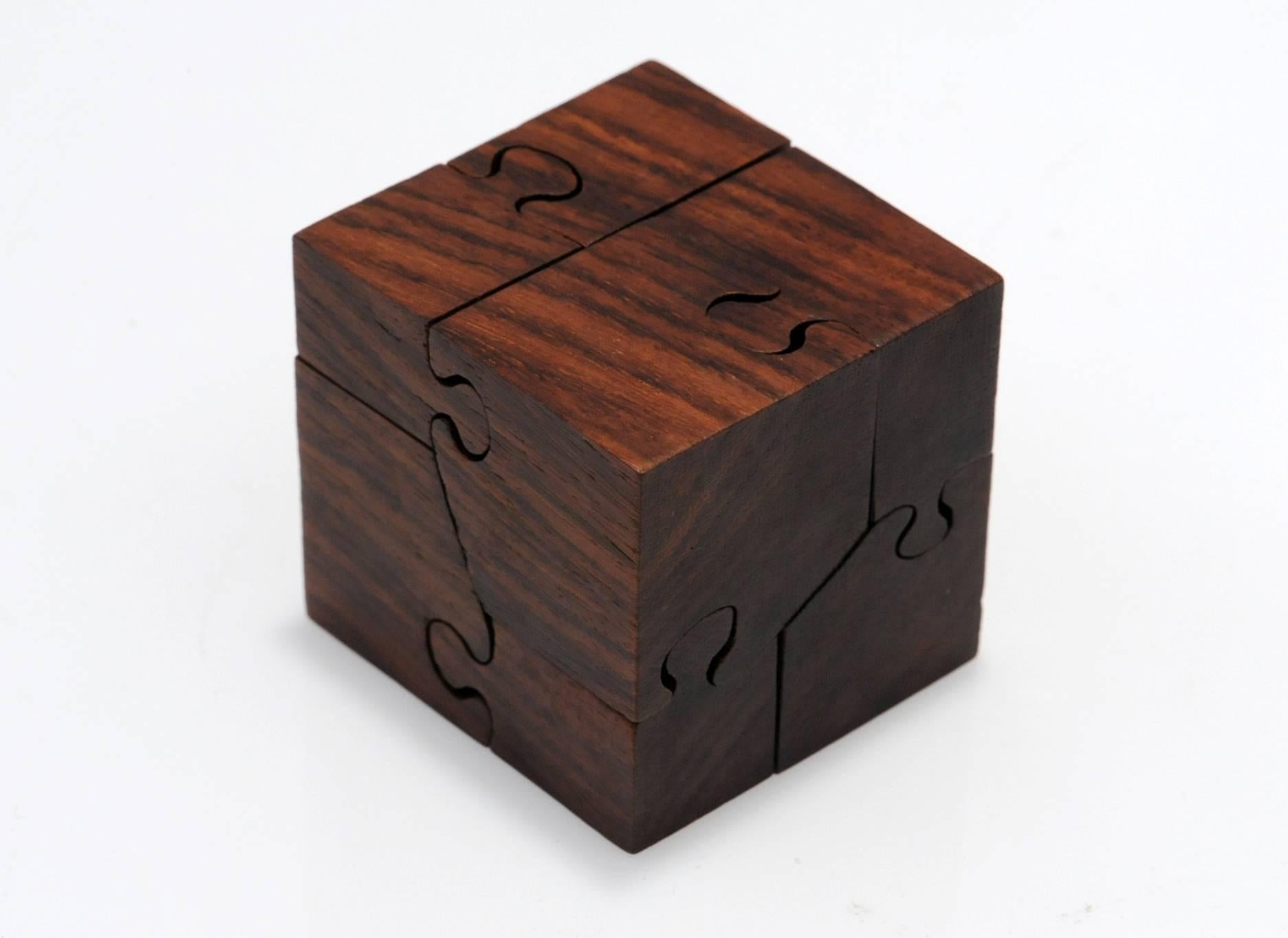 Mid-20th Century Danish Rosewood 3-D Puzzle Cube by Lis og Kjell Drewsen