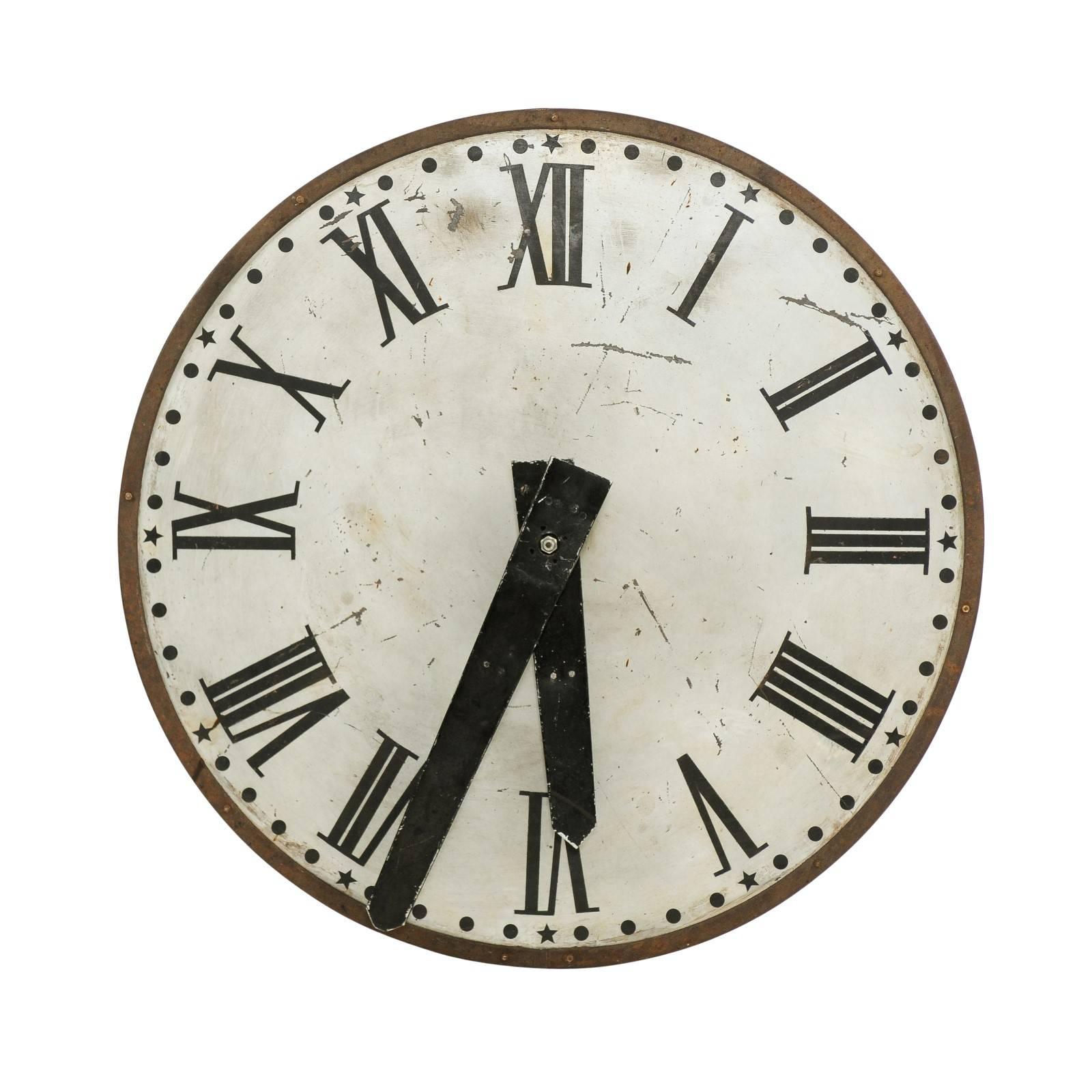 1890s Large Church Decorative Clock Face from the Haute-Loire Region of France