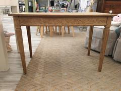 Belgian 19th Century Louis XVI Style Bleached Oak Low Table with Carved Apron