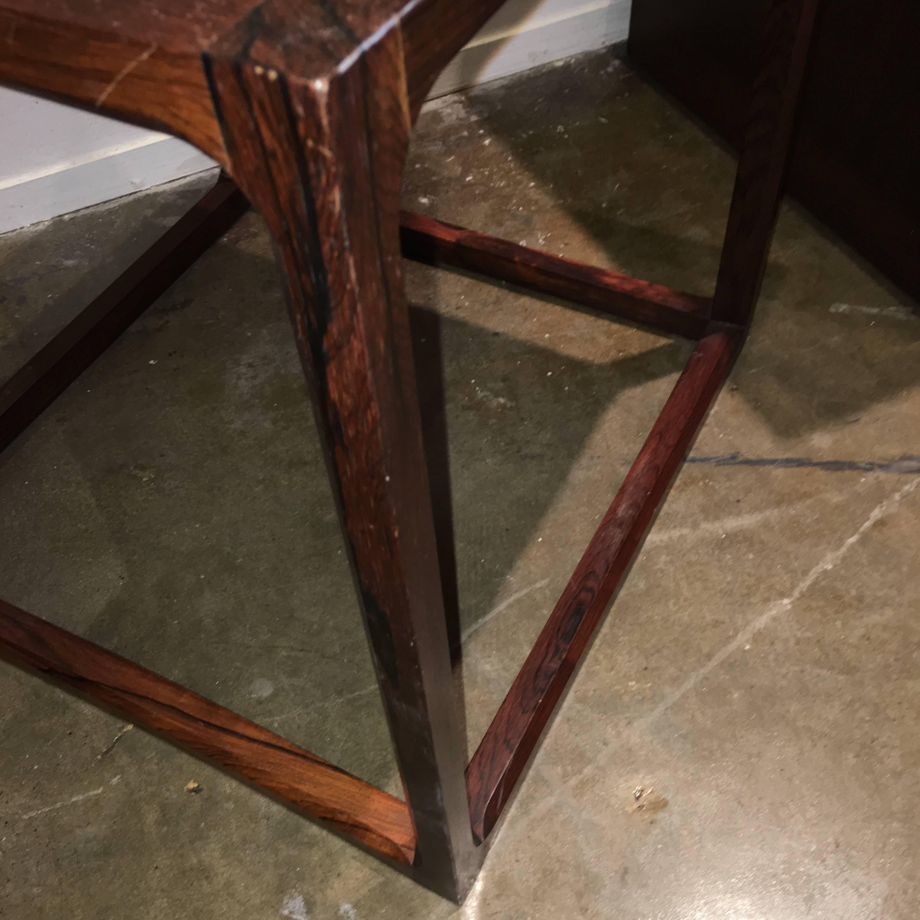Mid-Century Modern Pair of Rosewood Side Tables by Kai Kristiansen 
