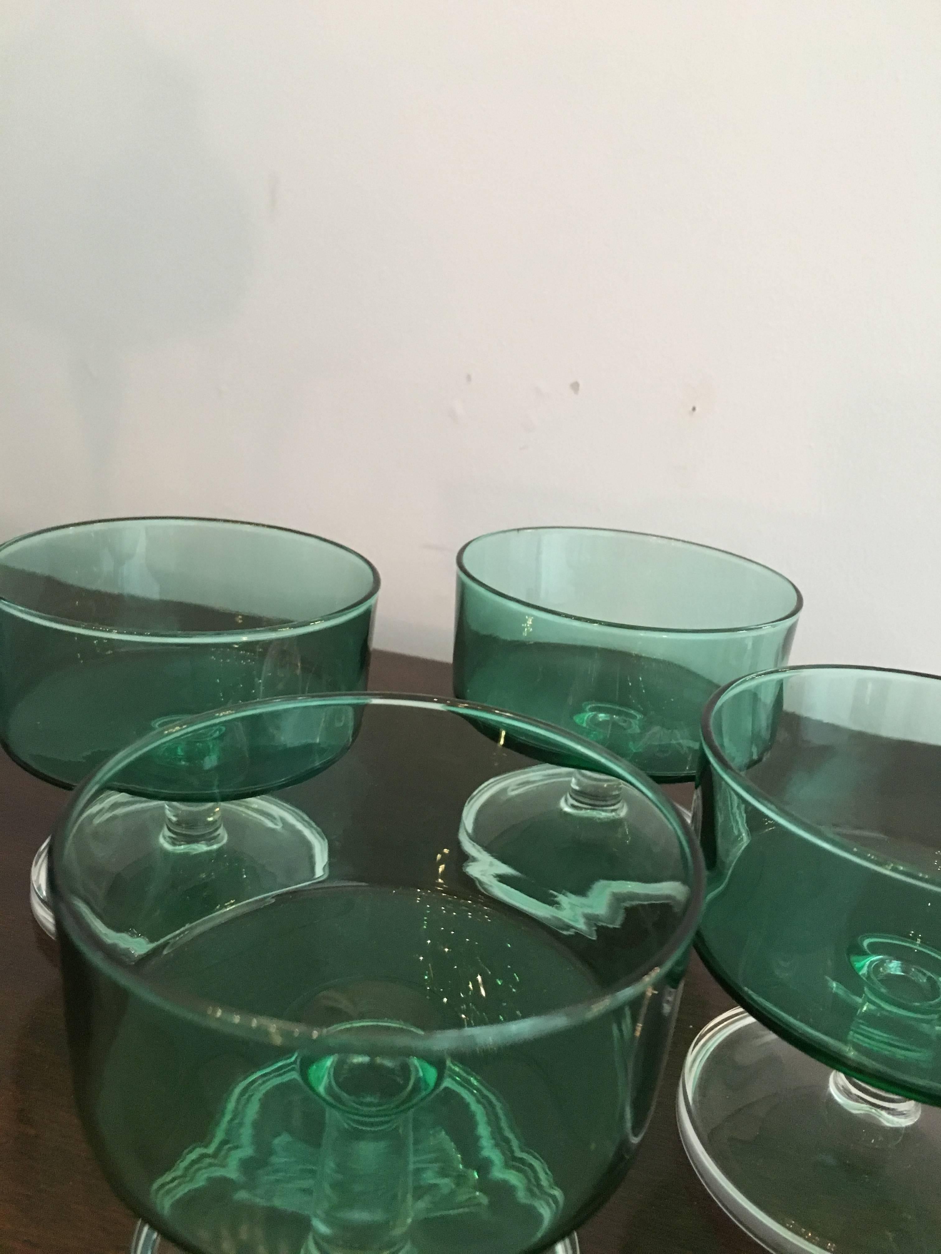 Offered is a mid century modern set of four 