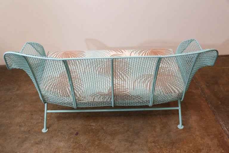 20th Century Russell Woodard Newly Refinished in Tiffany Blue Patio Set with Salterini Table