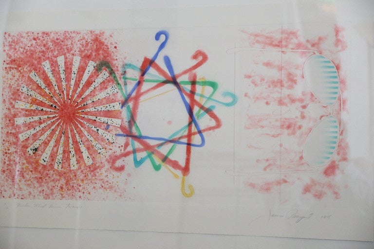 Blue, Red, Green and Yellow James Rosenquist, Number Wheel Dinner Triangle, 1978 In Good Condition For Sale In Houston, TX