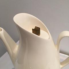 Georges Briard Creamy White and Gold Porcelain Coffee Set