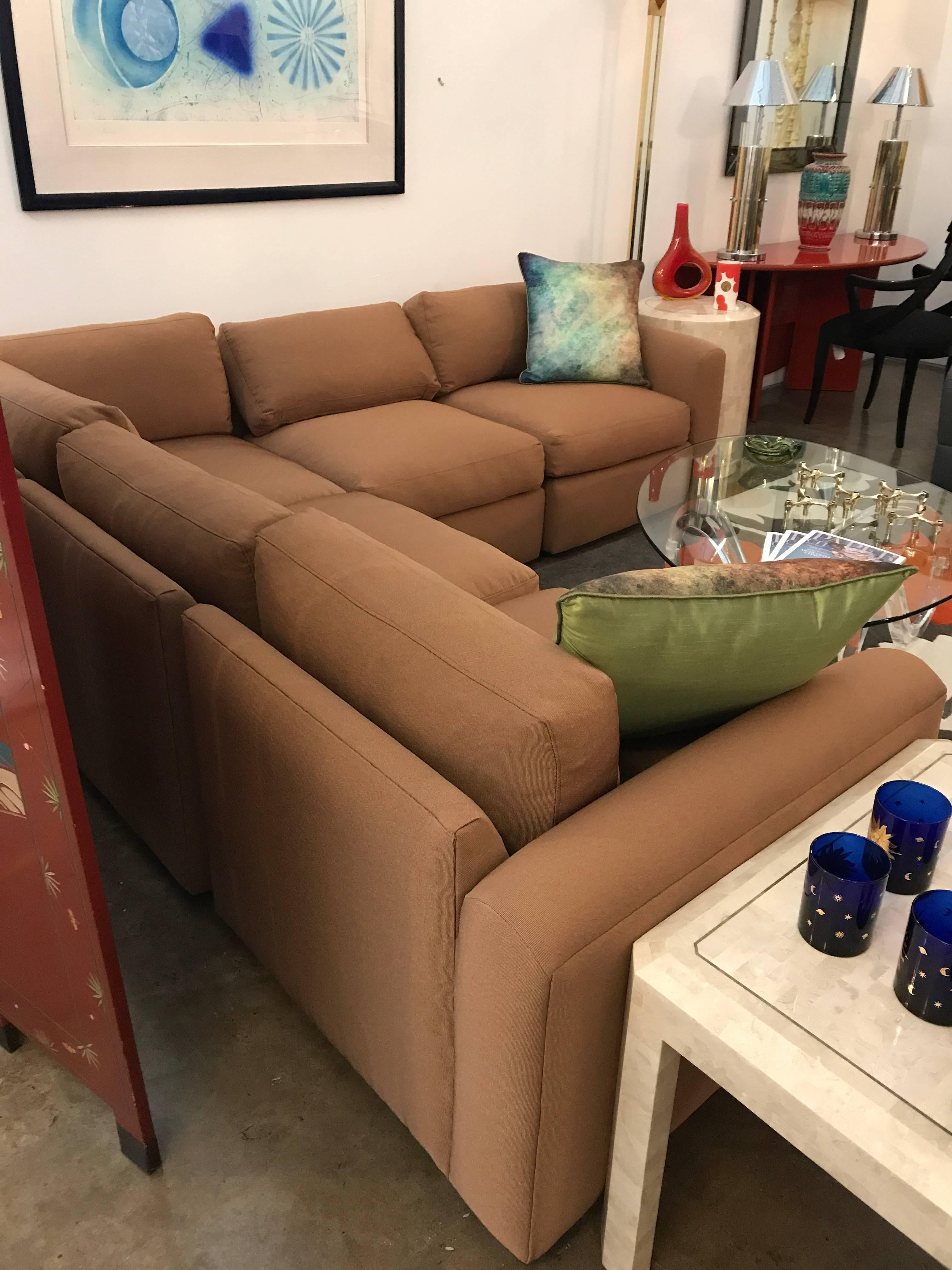 Mid-Century Modern New Upholstery Baughman Style Sectional Sofa by Thayer Coggin 3