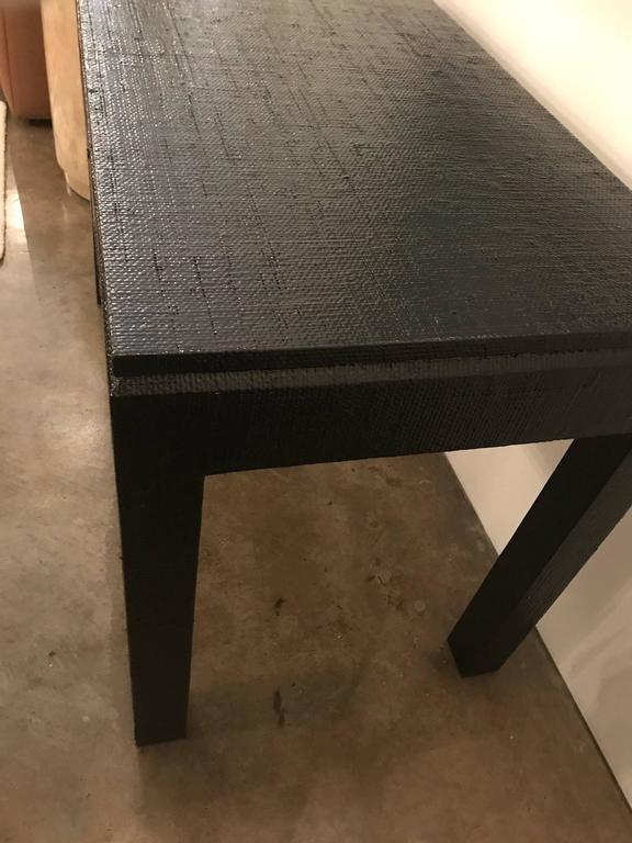 Harrison Van Horn MidCentury Modern Lacquered Grass Cloth Desk or Writing Table at 1stDibs