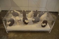 Lucite Object d'art Wooly Sheep Bedside or Side Table by AMK for Patricia Kagan