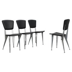 Set of 4 T38 Dining Chairs by Studio Archirivolto for Fasem, Italy, 1980s