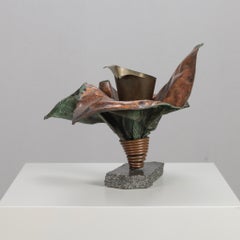 Sculptural Copper Vase by Bart van Bekhoven, Netherlands, 1980s