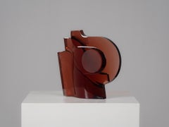 Abstract Geometric Glass Sculpture, Netherlands, 1980s