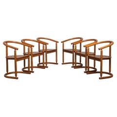 Set of Six Sculptural Dining Chairs by Allmilmö, Germany, 1980s