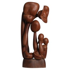 Organic Floral Wood Sculpture, Netherlands, 1970s