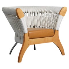 Sculptural Rope and Leather Lounge Chair by Driade, Italy, 1996