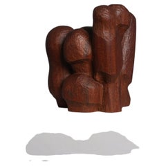 Abstract Carved Wood Sculpture, Netherlands, 1980s
