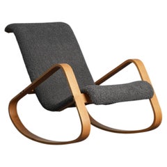 Fauteuil à bascule « Dondolo » en bois courbé, créé par Luigi Crassevig pour Crassevig, Italie, années 1970
