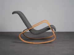 Fauteuil à bascule « Dondolo » en bois courbé, créé par Luigi Crassevig pour Crassevig, Italie, années 1970