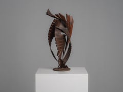 Abstract Constructivist Iron Sculpture, Signed CH, Netherlands, 1960s – II
