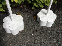 Pair of Metal Palm Trees as Standing Lamps