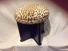 Art Deco Mahogany Stool or Tabourete