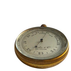 Pocket Barometer by Martin & Co Cheltenham England in Original Leather Case