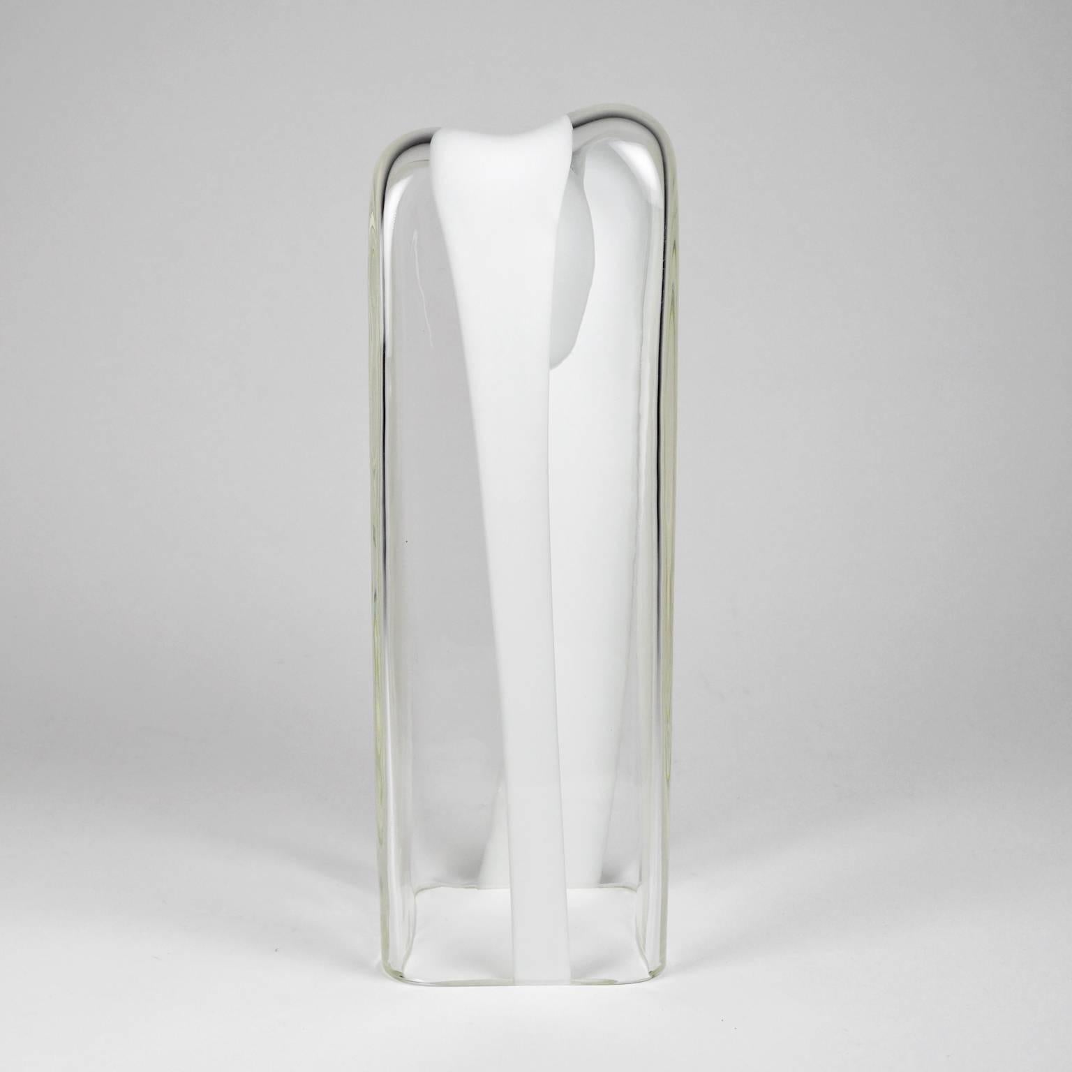 Space Age Sculptural Murano Vase or Candle Holder by Carlo Nason for Mazzega, 1970s
