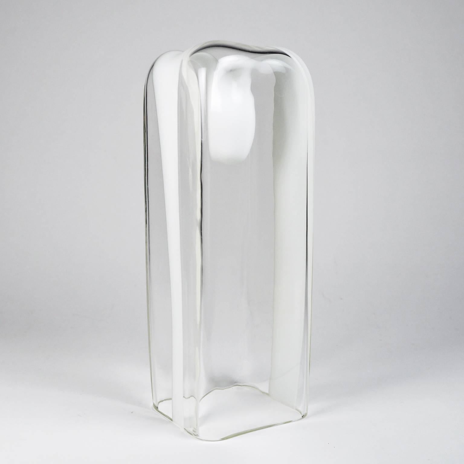 Late 20th Century Sculptural Murano Vase or Candle Holder by Carlo Nason for Mazzega, 1970s