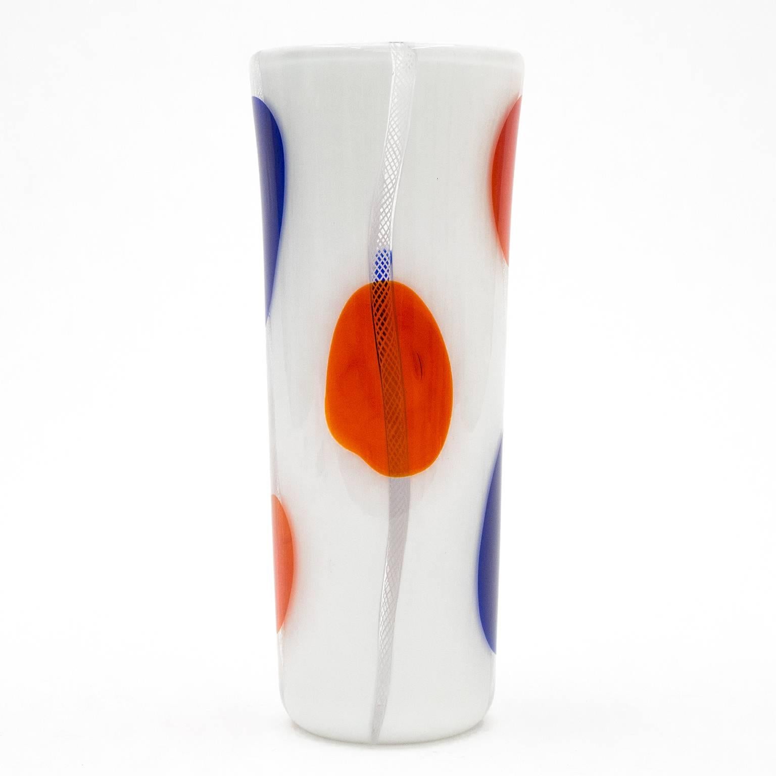 Italian Rare Anzolo Fuga 'Spots' Vase, Murano, 1950s For Sale