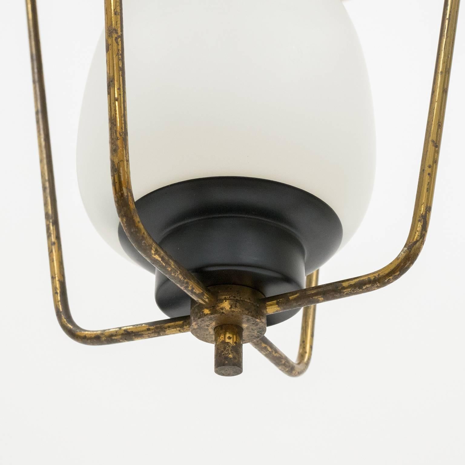Mid-Century Modern 1950s Italian Lantern Pendant