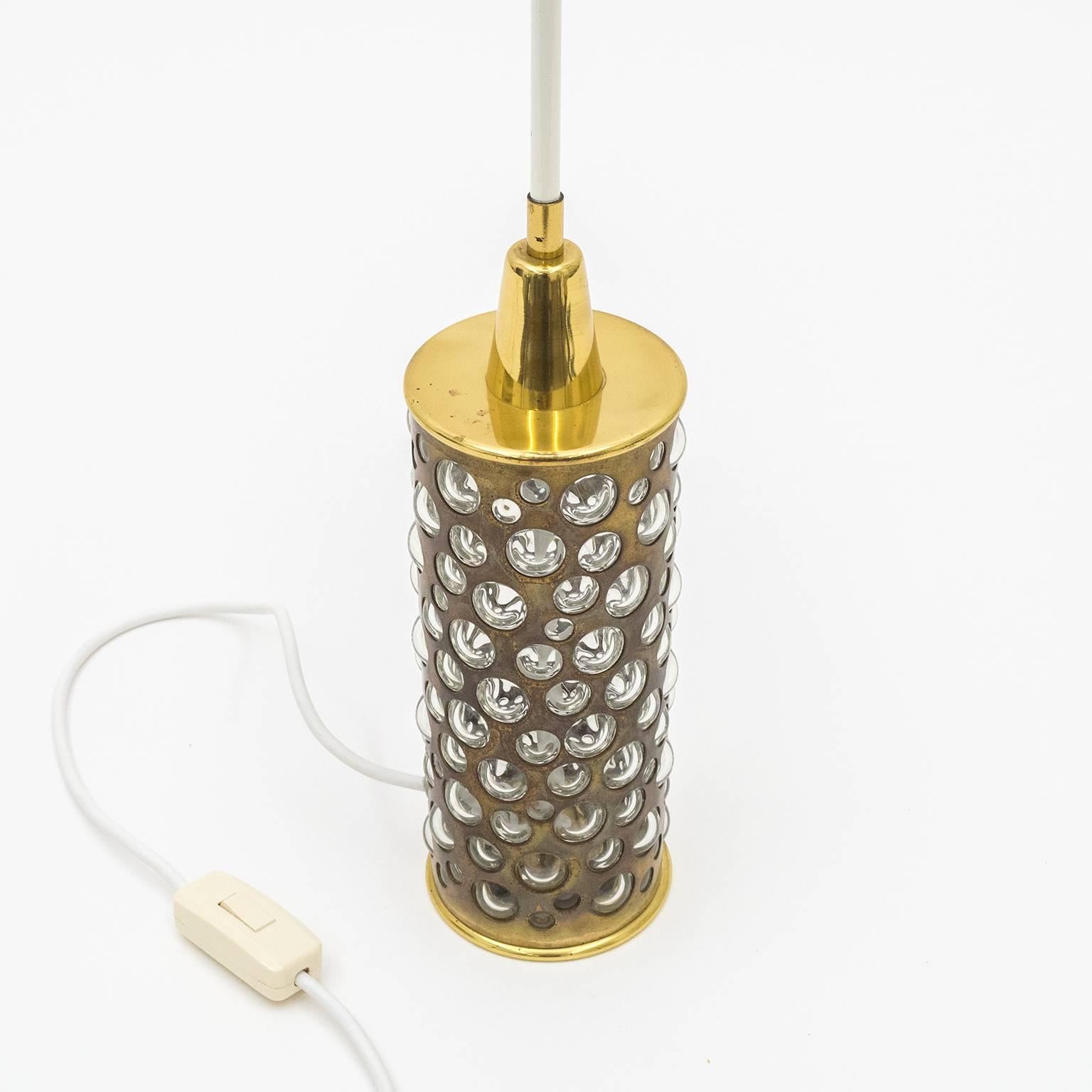 Austrian Brass and Glass Table Lamp by Rupert Nikoll, Austria, 1950s