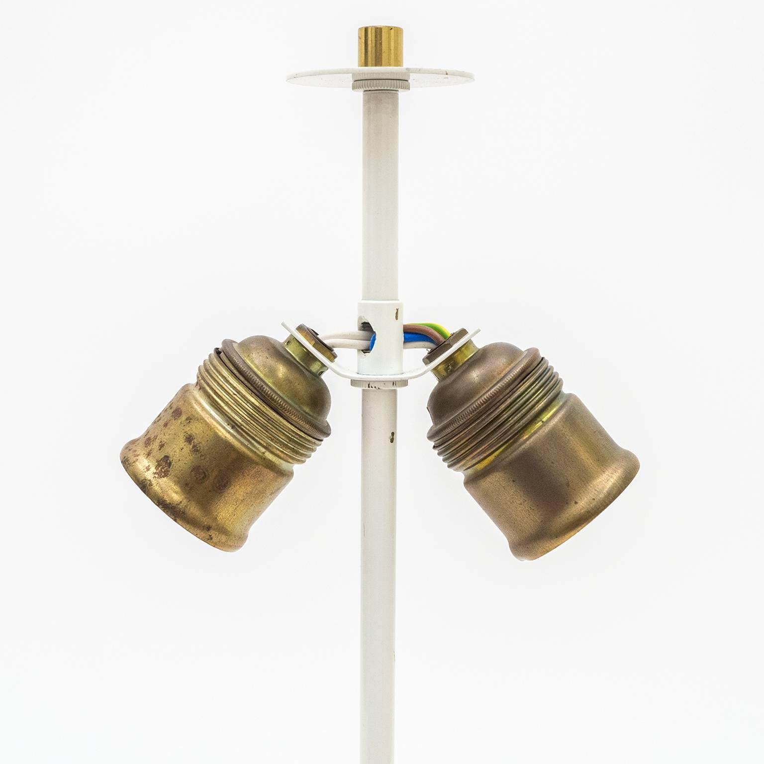 Mid-Century Modern Brass and Glass Table Lamp by Rupert Nikoll, Austria, 1950s