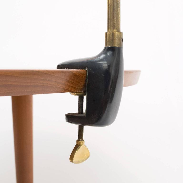 Brass and Lacquered Clamp Lamp, 1950s at 1stDibs brass clamp lamp