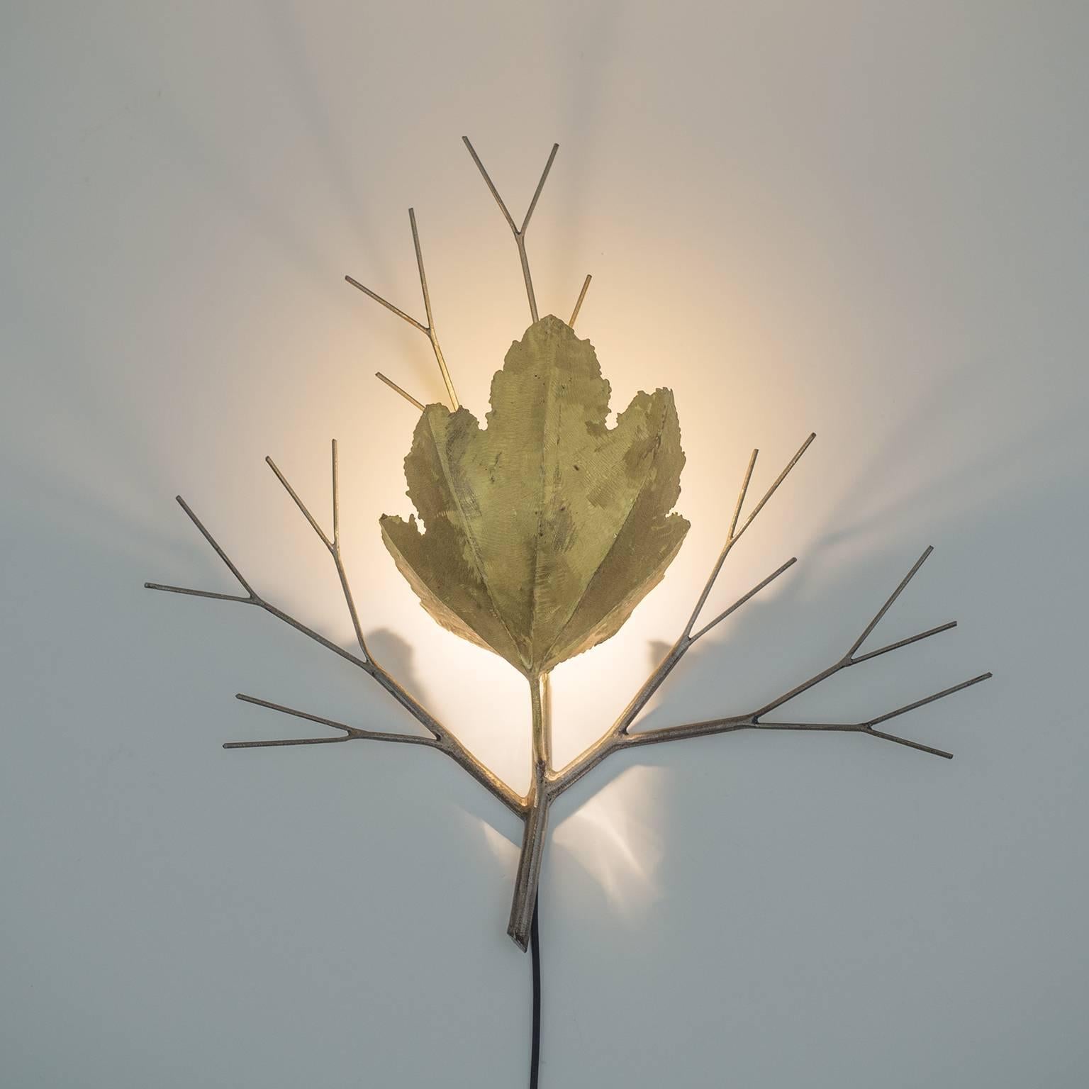 Large French Brutalist 'Branch' Wall Light, circa 1970 2