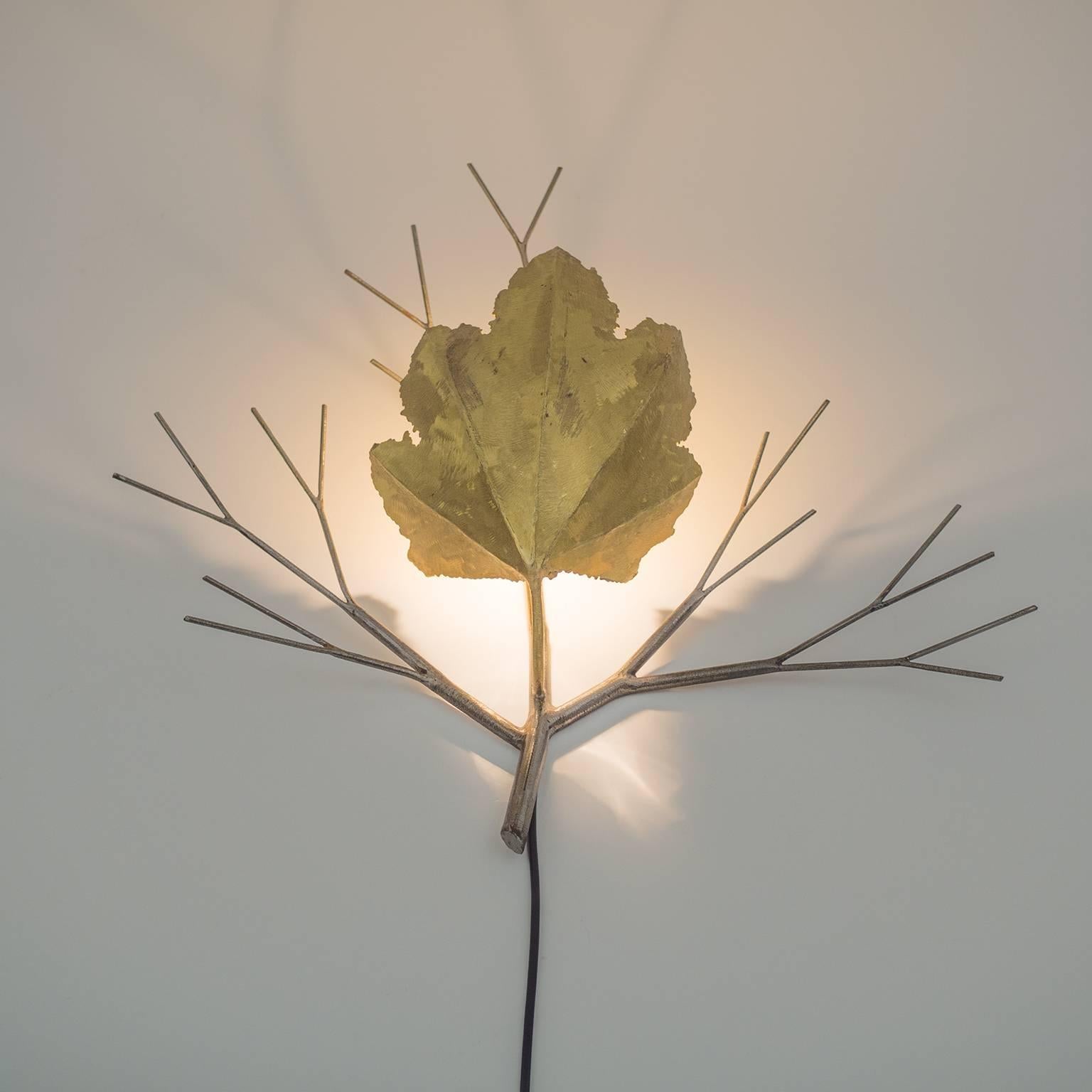 Large French Brutalist 'Branch' Wall Light, circa 1970 4