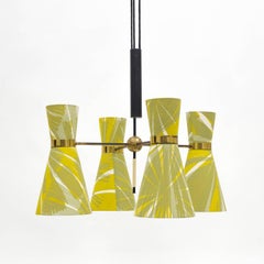Rare J.T. Kalmar Counter Balance Chandelier, circa 1950