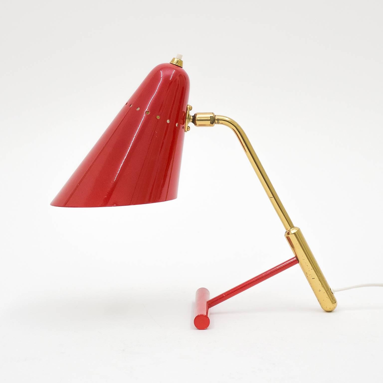 Aluminum Stilnovo Desk Lamp, 1950s