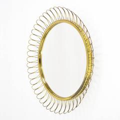 Brass "Sunflower" Mirror, 1950s