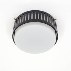 Large Graphical Stilnovo Flush Mount, circa 1960